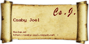 Csaby Joel névjegykártya